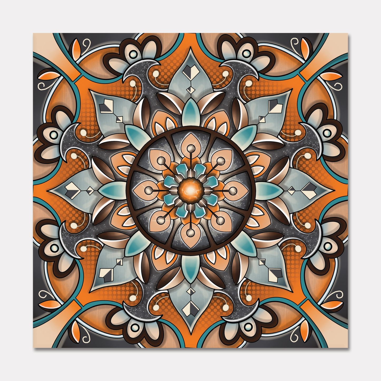 Floral Mandala Greeting Card