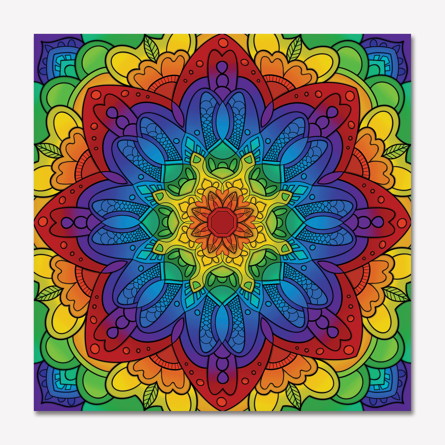 Rainbow Mandala Greeting Card