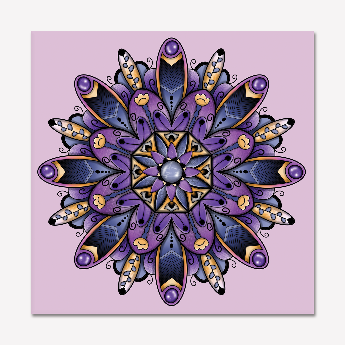 Purple Mandala Greeting Card