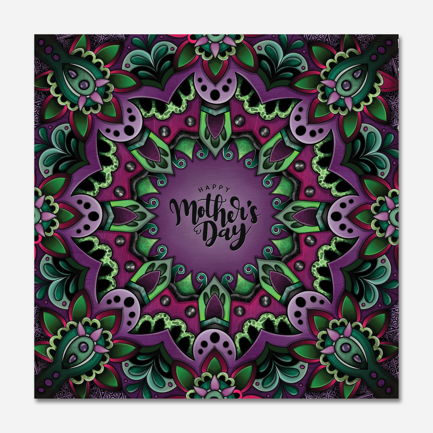 Purple Happy Mother's Day Greeting Card