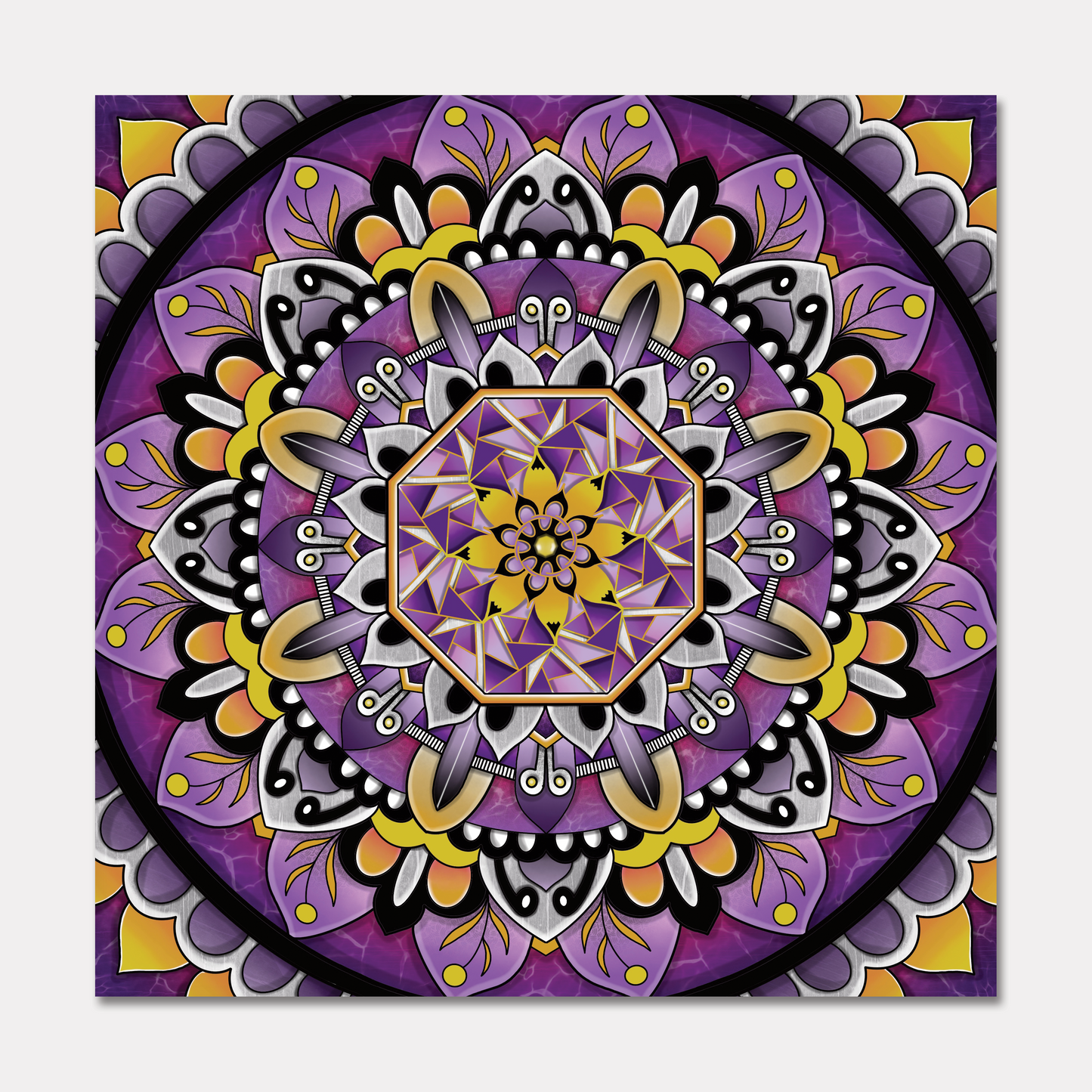 Vibrant Mandala Greeting Card