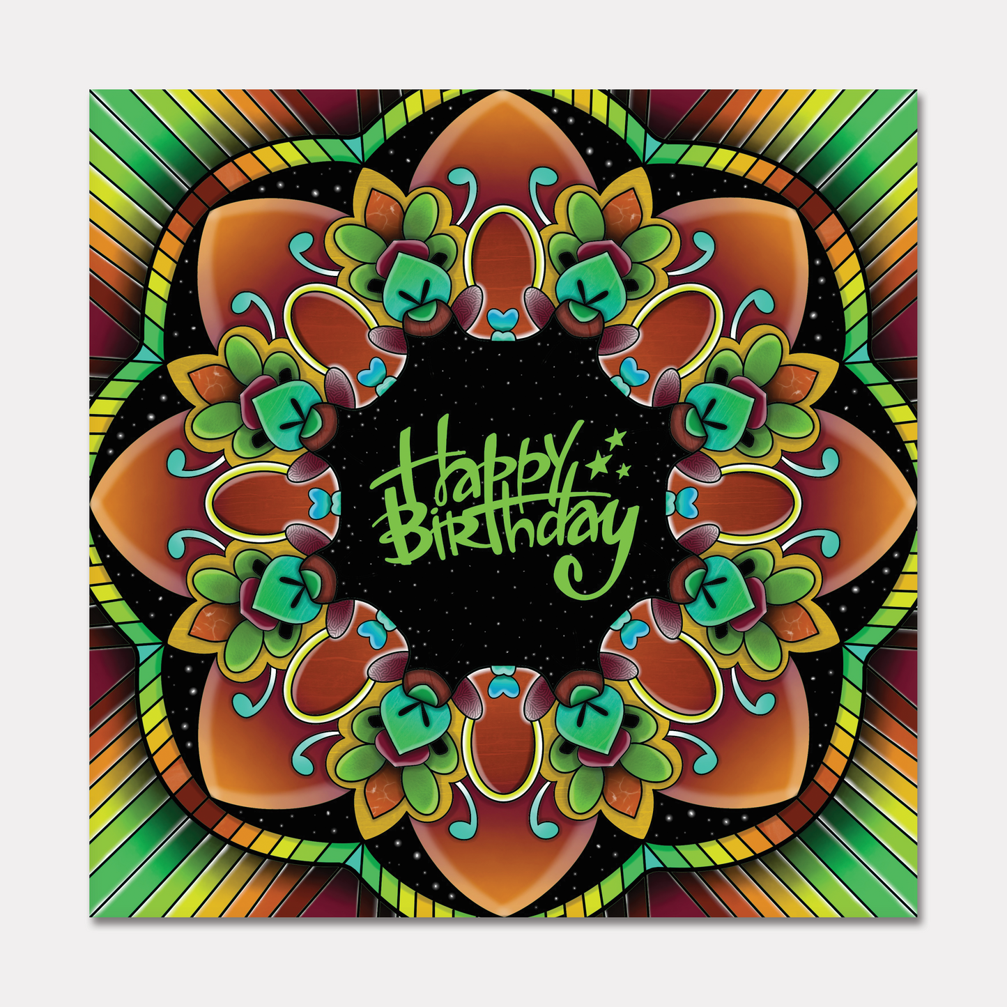 Rainbow Happy Birthday Greeting Card