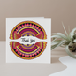 Pink Thank you Greeting Card with a mandala design