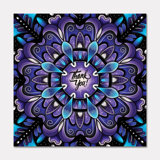 Purple Thank you Greeting Card