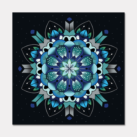 Universe Flower Mandala Greeting Card