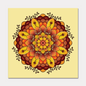 Yellow Flower Mandala Greeting Card