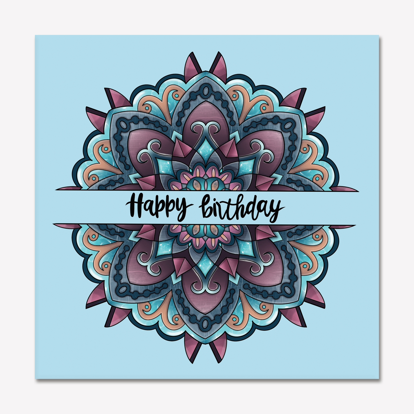 Blue Happy Birthday Card