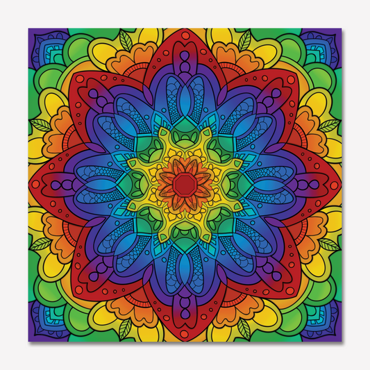 Rainbow Mandala Greeting Card