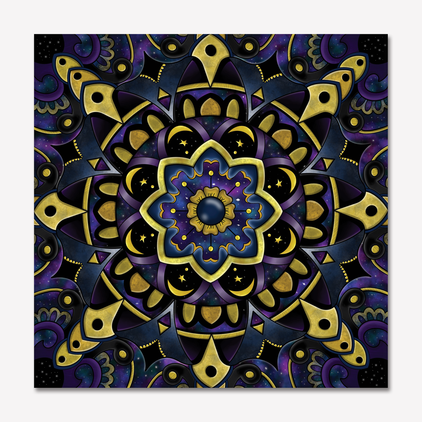 Galaxy Star Mandala Greeting Card