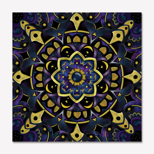 Galaxy Star Mandala Greeting Card