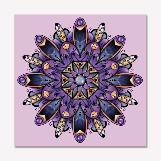 Purple Mandala Greeting Card