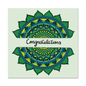 Congratulations Greeting Card with a Mandala Design
