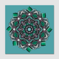 Turquoise Mandala Greeting Card