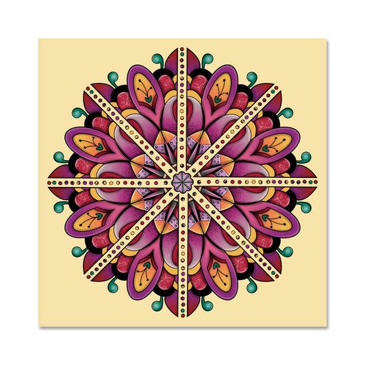 Pink Rebel Mandala Greeting Card